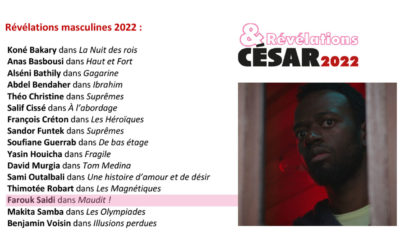 Césars 2022 / catégorie « révélations masculines » : Farouk Saïdi